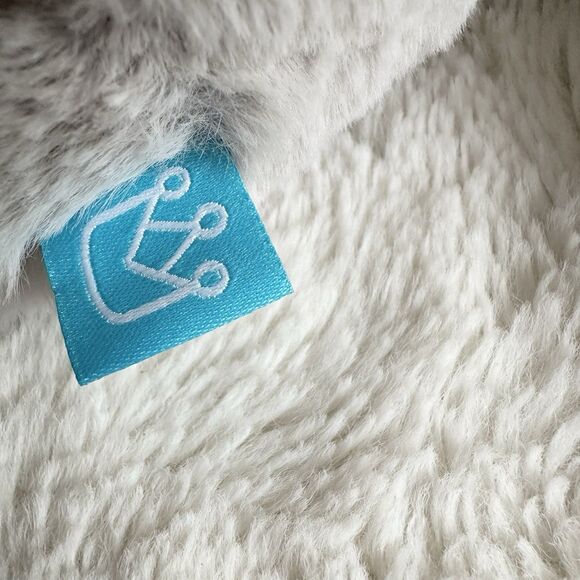 Manhattan Toy Gray Bunny 14” Plush Green Ears Polka Dot Spot Pattern Pals - Picture 5 of 6